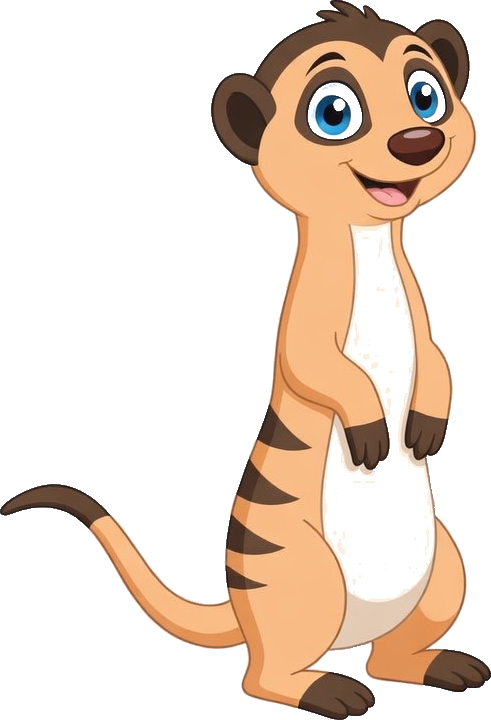 Meerkat - cartoon meerkat standing upright